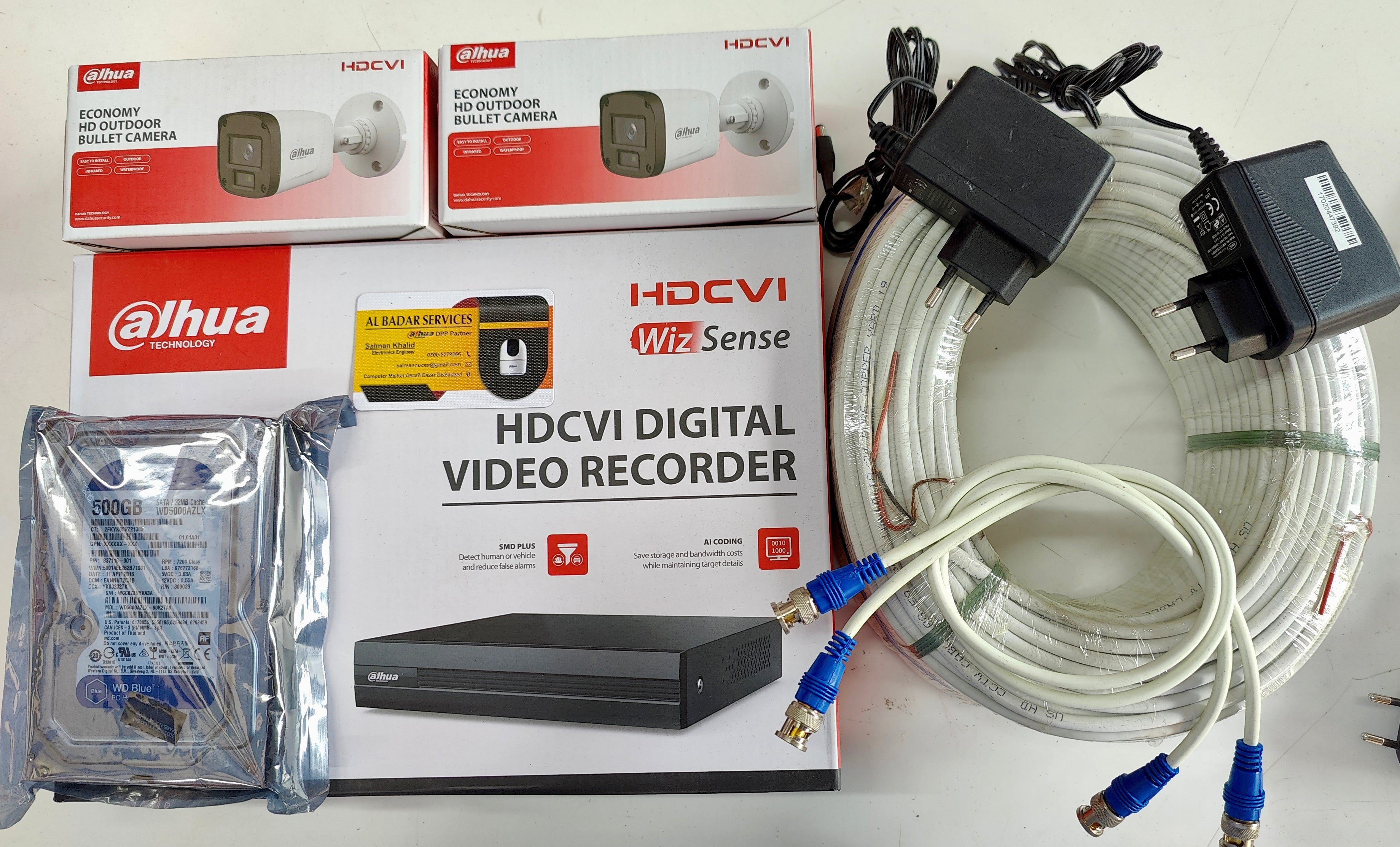 2 HDCVI CCTV Cameras Complete Setup